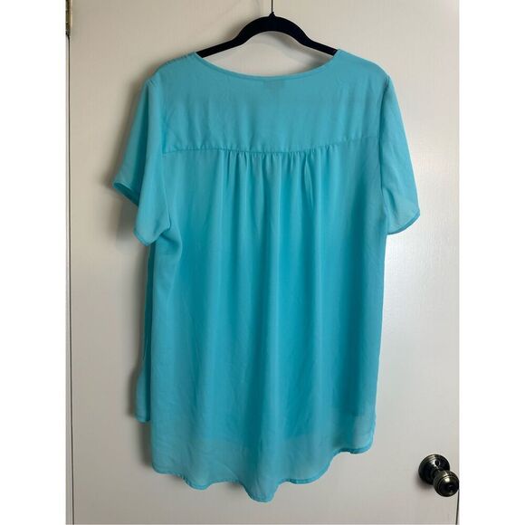 Torrid sheer turquoise top Torrid size OX or XL - Picture 6 of 7